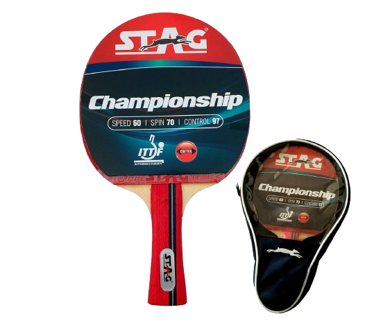 STAG CHAMPIONSHIP Red, Black Table Tennis Racquet