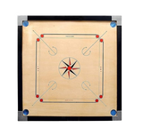 COMING SOON - Volatility Superior Matte Finish Practice Carrom Board for Professional Practice with Coins Striker and Powder Beige (Black, Large -32 inch ABC)