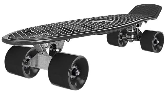 COMING SOON - STRAUSS Aluminium Lastic Cruiser Pw Skateboard|| Anti-Skid Board With Abec-7 High Precision Bearings | Ideal For All Skill Level | 22 X 6 Inch,(Black)